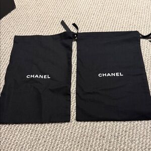 CHANEL Black Dust Bags Set